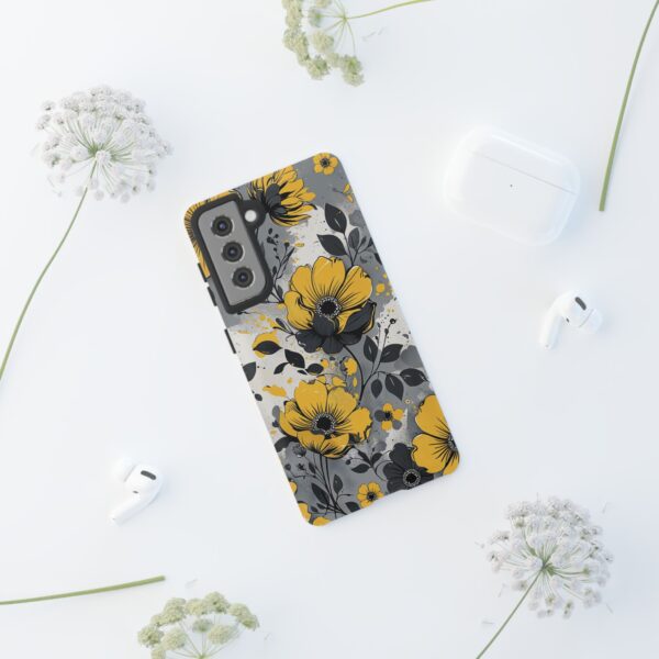 Floral Phone Case, Yellow Flower Design, Stylish Phone Protection