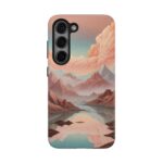 Mountain Reflection Tough Phone Case - Nature-Inspired Design for Adventurers