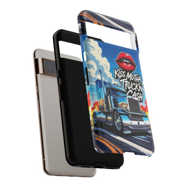 Cool Phone Case for Truck Lovers, Trucking Gifts, Unique Truck Driver Accessories, Kiss Mutha Truckin Cash Design, Fun Car Enthusiast Gift