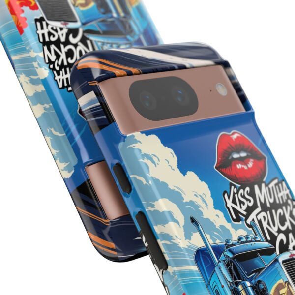 Cool Phone Case for Truck Lovers, Trucking Gifts, Unique Truck Driver Accessories, Kiss Mutha Truckin Cash Design, Fun Car Enthusiast Gift