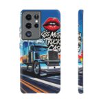 Cool Phone Case for Truck Lovers, Trucking Gifts, Unique Truck Driver Accessories, Kiss Mutha Truckin Cash Design, Fun Car Enthusiast Gift