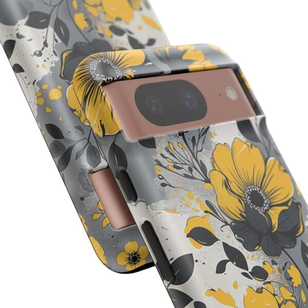 Floral Phone Case, Yellow Flower Design, Stylish Phone Protection