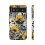 Floral Phone Case, Yellow Flower Design, Stylish Phone Protection