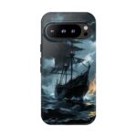 Stormy Seas Tough Phone Case - Pirate Ship Design