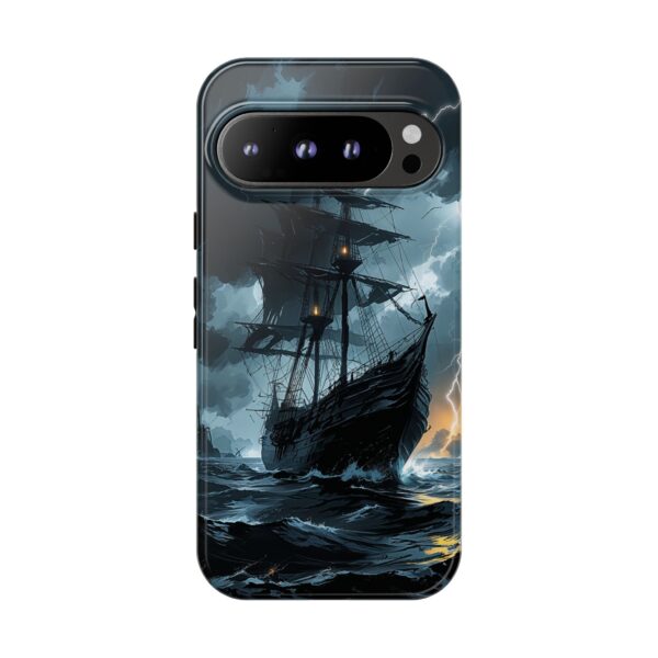 Stormy Seas Tough Phone Case - Pirate Ship Design