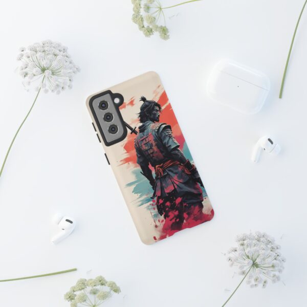 Samurai Warrior Phone Case, Tough Cases, Unique Phone Accessories, Phone Cover Gift, Gamer Phone Decor, Anime Style Case