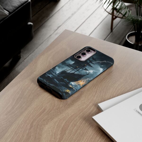Stormy Seas Tough Phone Case - Pirate Ship Design