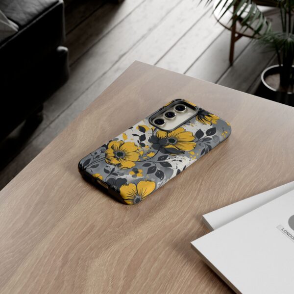 Floral Phone Case, Yellow Flower Design, Stylish Phone Protection
