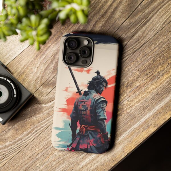 Samurai Warrior Phone Case, Tough Cases, Unique Phone Accessories, Phone Cover Gift, Gamer Phone Decor, Anime Style Case