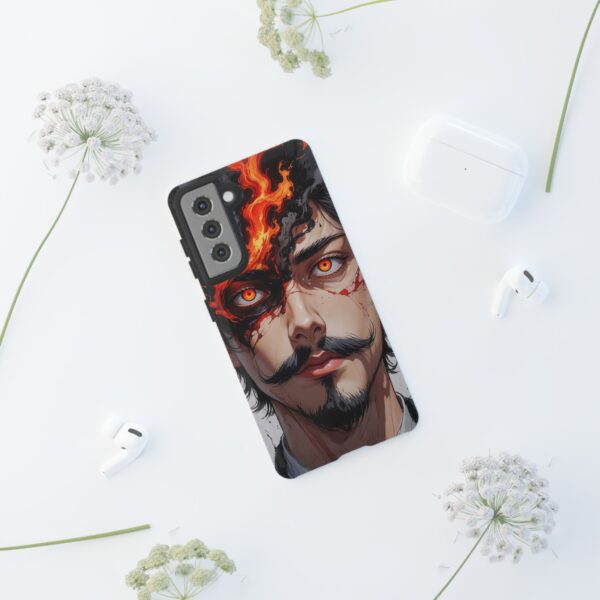 Fiery Design, Anime Style, Unique Cell Phone Accessory, Strong and Stylish