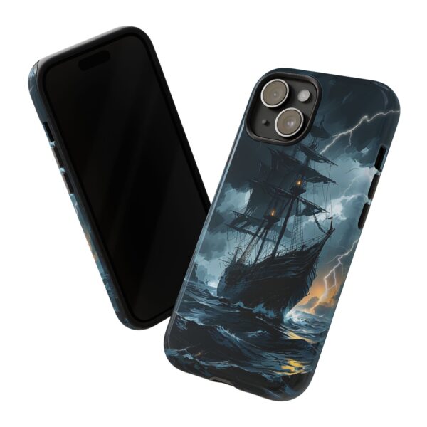 Stormy Seas Tough Phone Case - Pirate Ship Design