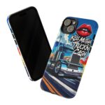 Cool Phone Case for Truck Lovers, Trucking Gifts, Unique Truck Driver Accessories, Kiss Mutha Truckin Cash Design, Fun Car Enthusiast Gift