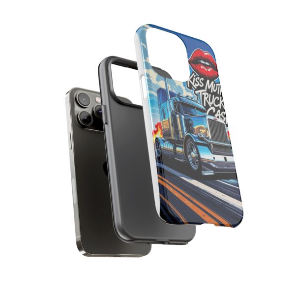 Cool Phone Case for Truck Lovers, Trucking Gifts, Unique Truck Driver Accessories, Kiss Mutha Truckin Cash Design, Fun Car Enthusiast Gift