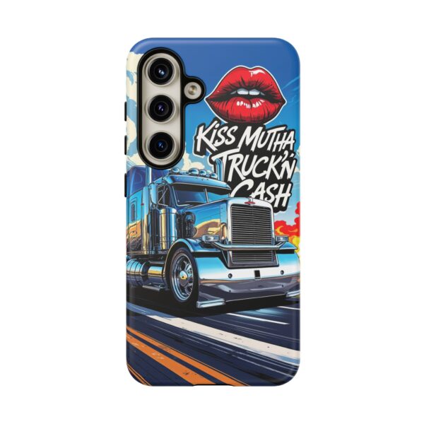 Cool Phone Case for Truck Lovers, Trucking Gifts, Unique Truck Driver Accessories, Kiss Mutha Truckin Cash Design, Fun Car Enthusiast Gift