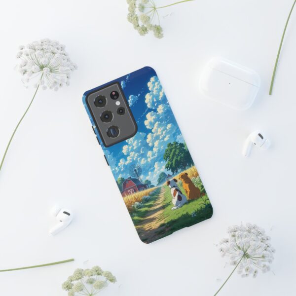 Dog-Themed Phone Case, Whimsical Pet Lover Case, Cute Animal Accessory, Nature Scene Protection, Gift for Dog Owners