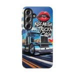 Cool Phone Case for Truck Lovers, Trucking Gifts, Unique Truck Driver Accessories, Kiss Mutha Truckin Cash Design, Fun Car Enthusiast Gift
