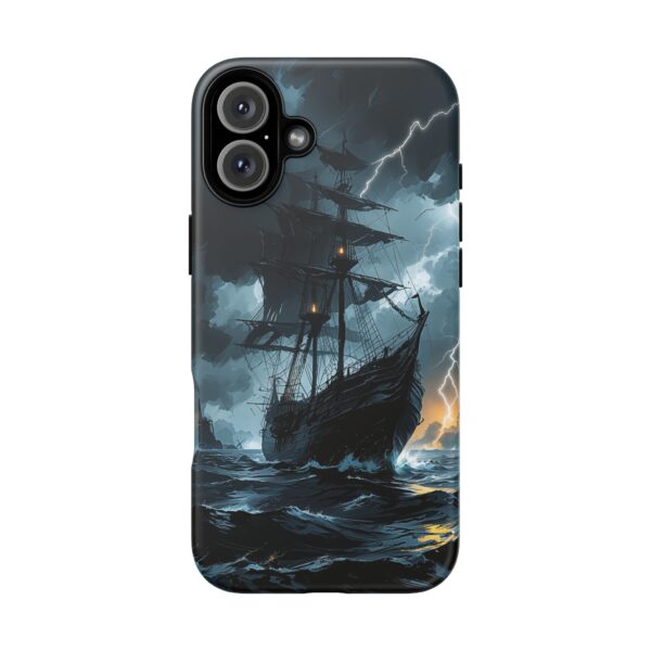 Stormy Seas Tough Phone Case - Pirate Ship Design