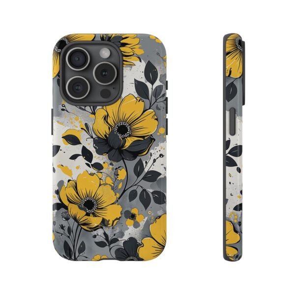 Floral Phone Case, Yellow Flower Design, Stylish Phone Protection