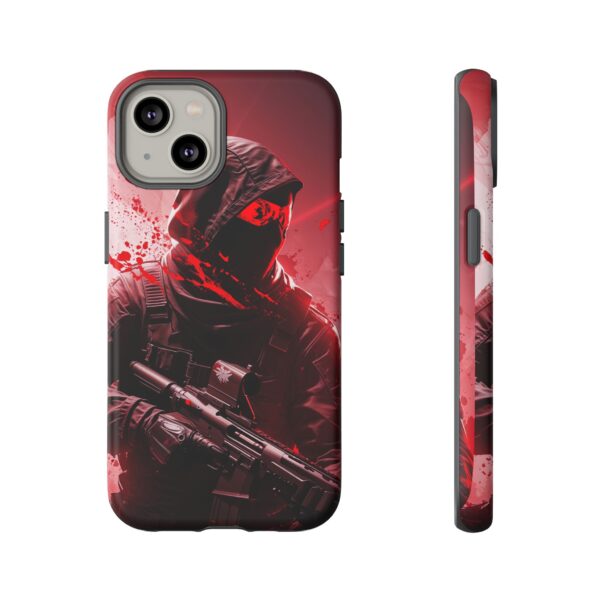 Red Urban Warrior Phone Case for Gamers & Action Fans