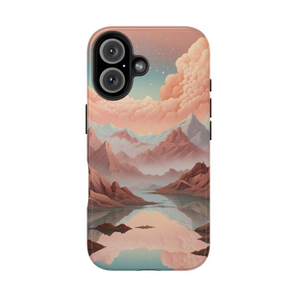 Mountain Reflection Tough Phone Case - Nature-Inspired Design for Adventurers