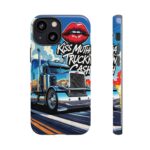 Cool Phone Case for Truck Lovers, Trucking Gifts, Unique Truck Driver Accessories, Kiss Mutha Truckin Cash Design, Fun Car Enthusiast Gift