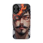 Fiery Design, Anime Style, Unique Cell Phone Accessory, Strong and Stylish