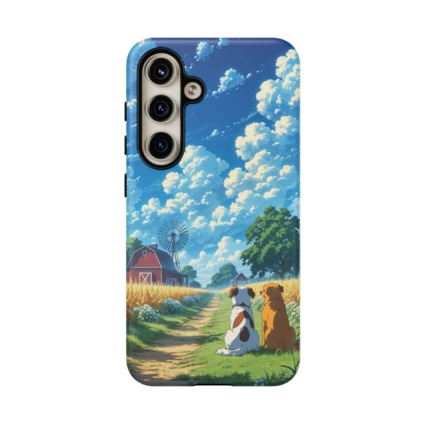 Dog-Themed Phone Case, Whimsical Pet Lover Case, Cute Animal Accessory, Nature Scene Protection, Gift for Dog Owners