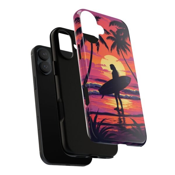 Tropical Sunset Surfer Tough Phone Case