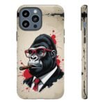 Gorilla Smoking Cigar Phone Case — Tough Businessman Design