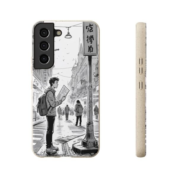Biodegradable Phone Case – Black and White Urban Street