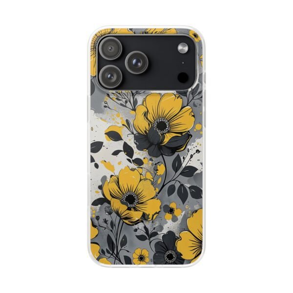 Yellow & Gray Floral Phone Case