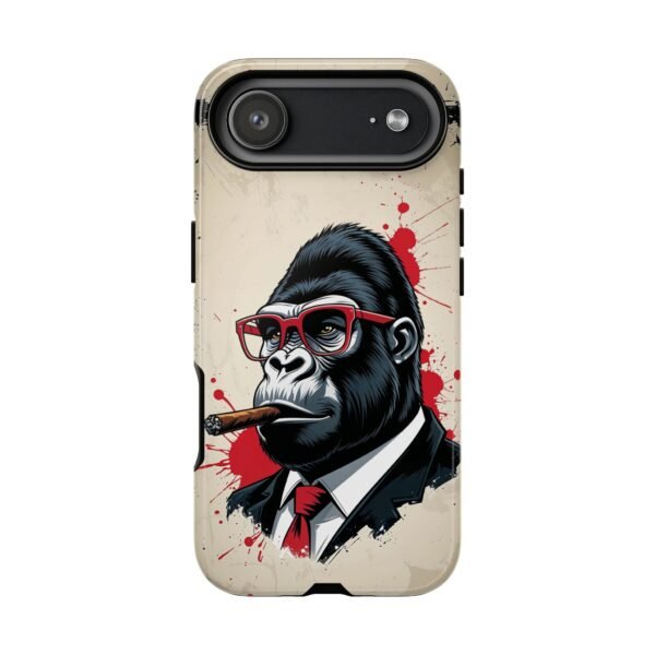 Gorilla Smoking Cigar Phone Case — Tough Businessman Design