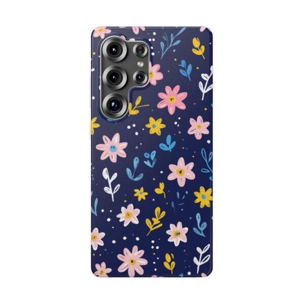 Floral Phone Case — Navy Ditsy Flowers Protective Flexi Case