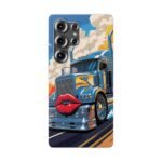 Blue Big Rig Truck with Red Lips Flexi Phone Case