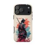 Samurai Warrior Phone Case — Artistic Sumi-E Style iPhone & Android Protective Cover