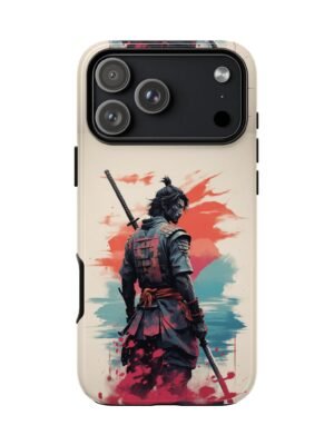 Samurai Warrior Phone Case — Artistic Sumi-E Style iPhone & Android Protective Cover