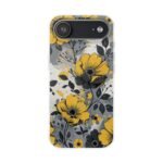 Yellow & Gray Floral Phone Case