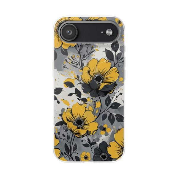 Yellow & Gray Floral Phone Case