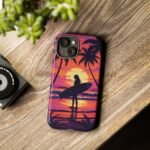 Tropical Sunset Surfer Tough Phone Case