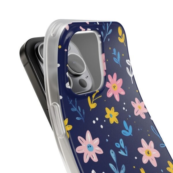 Floral Phone Case — Navy Ditsy Flowers Protective Flexi Case