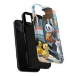 Phone Case — Cute Panda Train Ride with Cat & Ducklings