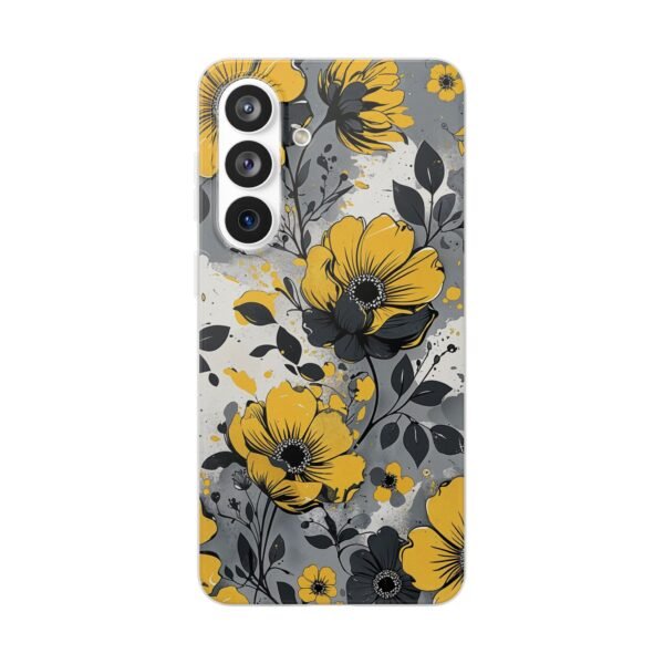 Yellow & Gray Floral Phone Case