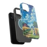 Dog Walking Countryside Magnetic Phone Case