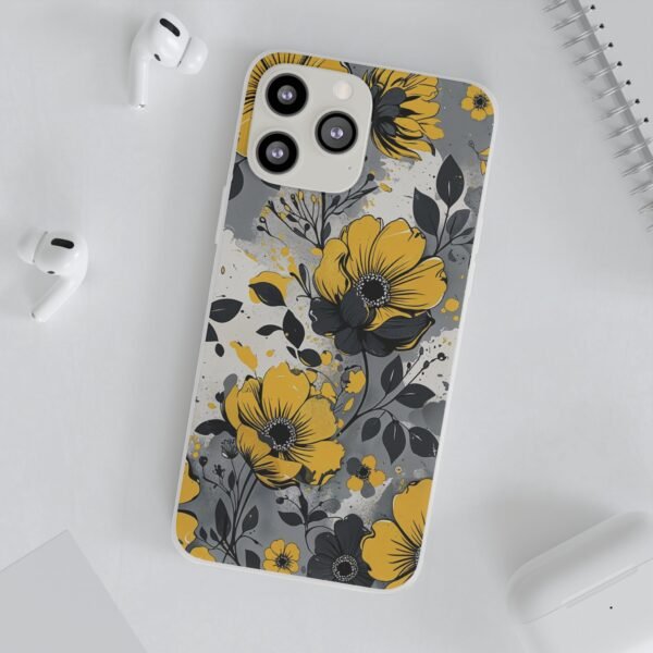 Yellow & Gray Floral Phone Case