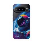 Galaxy Astronaut Phone Case — Neon Space Helmet Tough Case