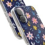 Floral Phone Case — Navy Ditsy Flowers Protective Flexi Case