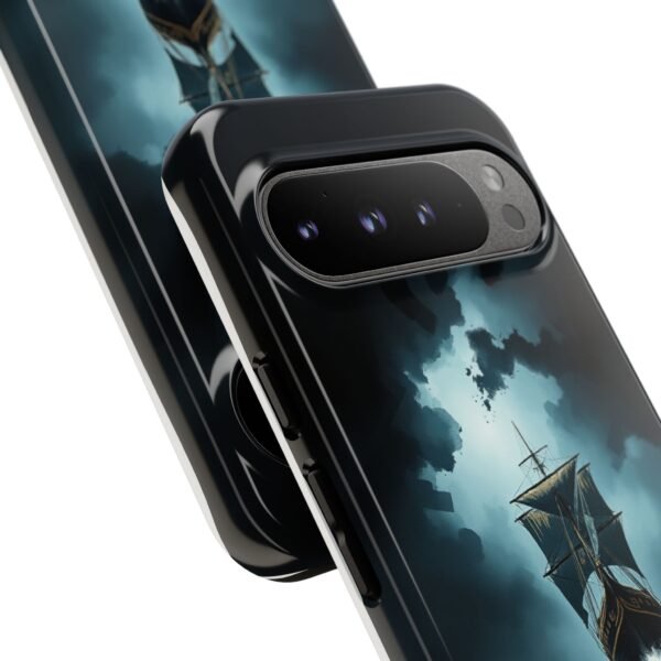 Ship in Storm Phone Case — Dark Nautical Ocean Waves Protective Cover
