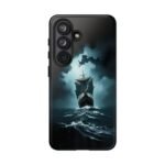Ship in Storm Phone Case — Dark Nautical Ocean Waves Protective Cover