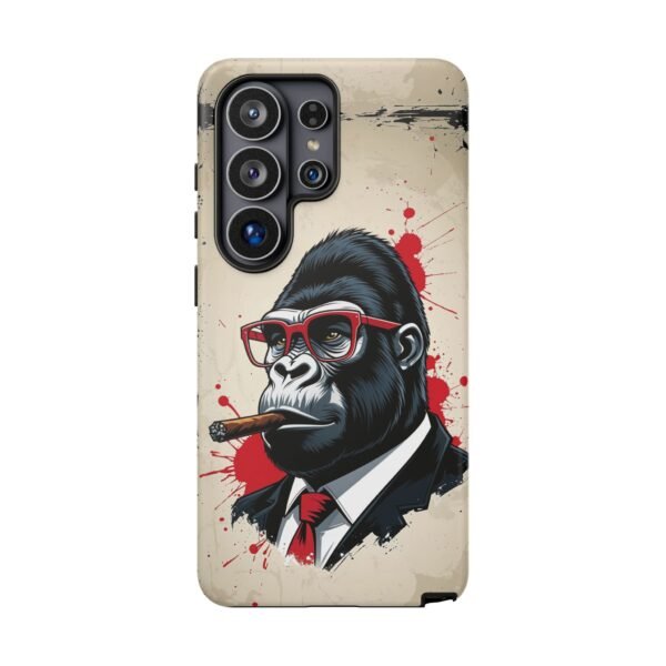 Gorilla Smoking Cigar Phone Case — Tough Businessman Design