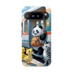 Phone Case — Cute Panda Train Ride with Cat & Ducklings